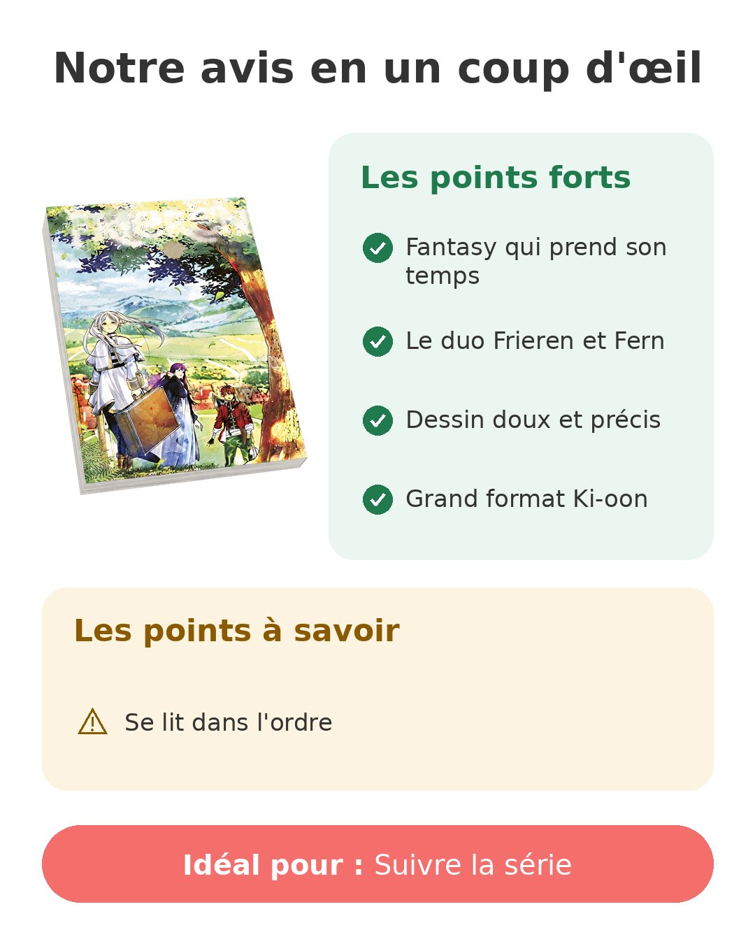 Frieren - Tome 7 Notre avis en un coup d'œil sur Frieren T7