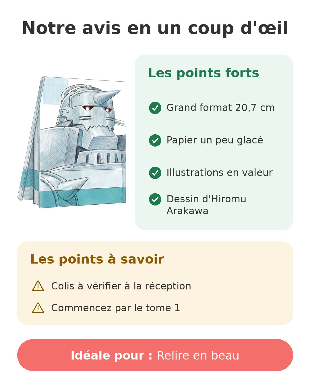 Notre avis en un coup d'œil sur FMA Perfect tome 2