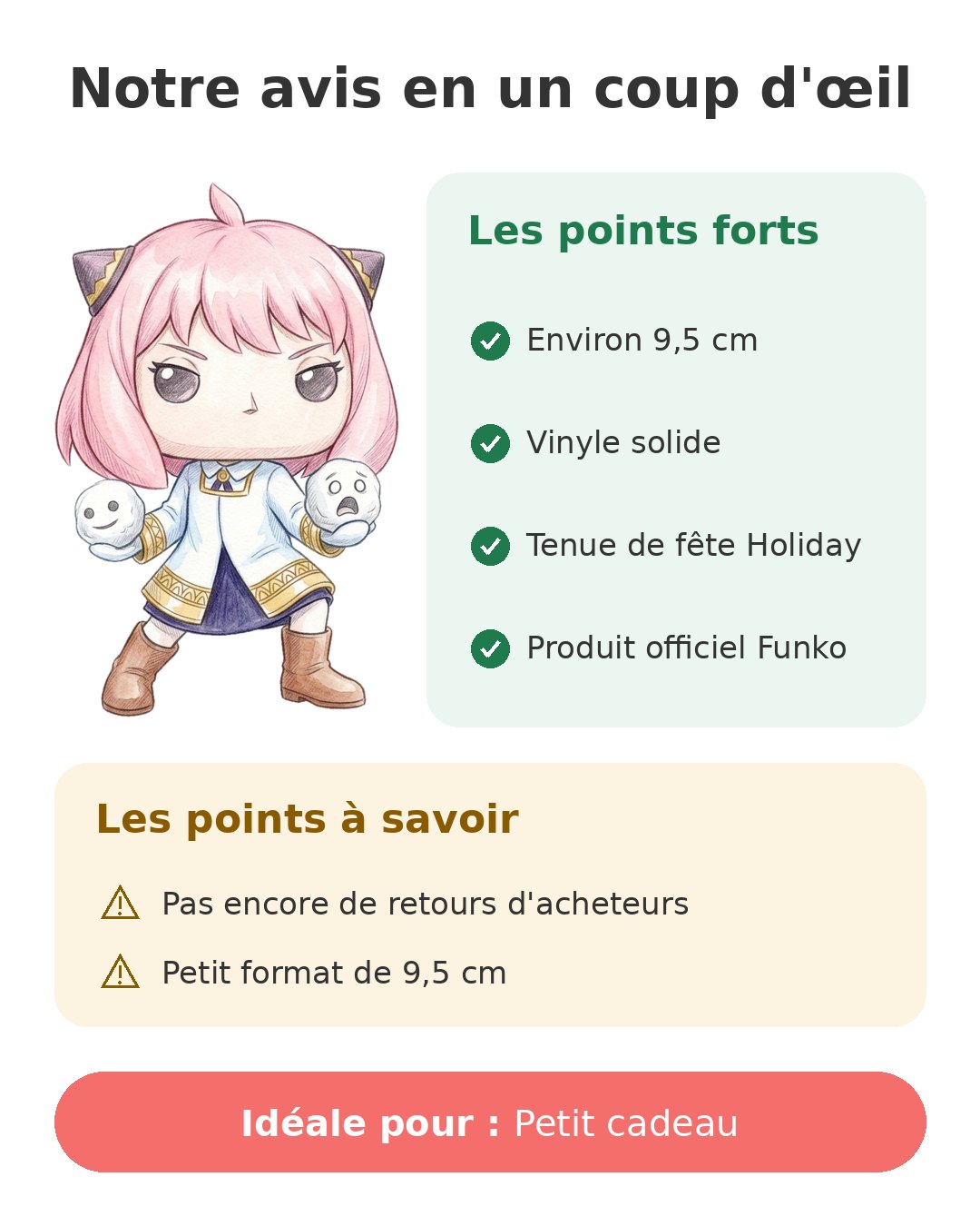Notre avis en un coup d'œil sur Funko Pop Anya