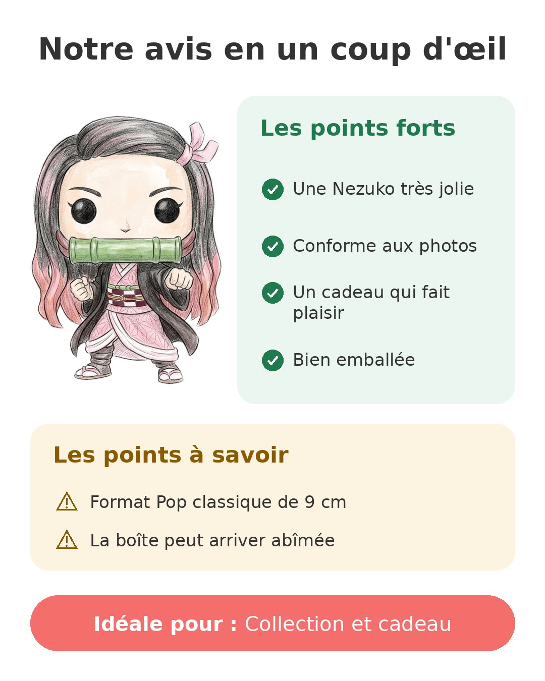Notre avis en un coup d'œil sur Funko Pop Nezuko