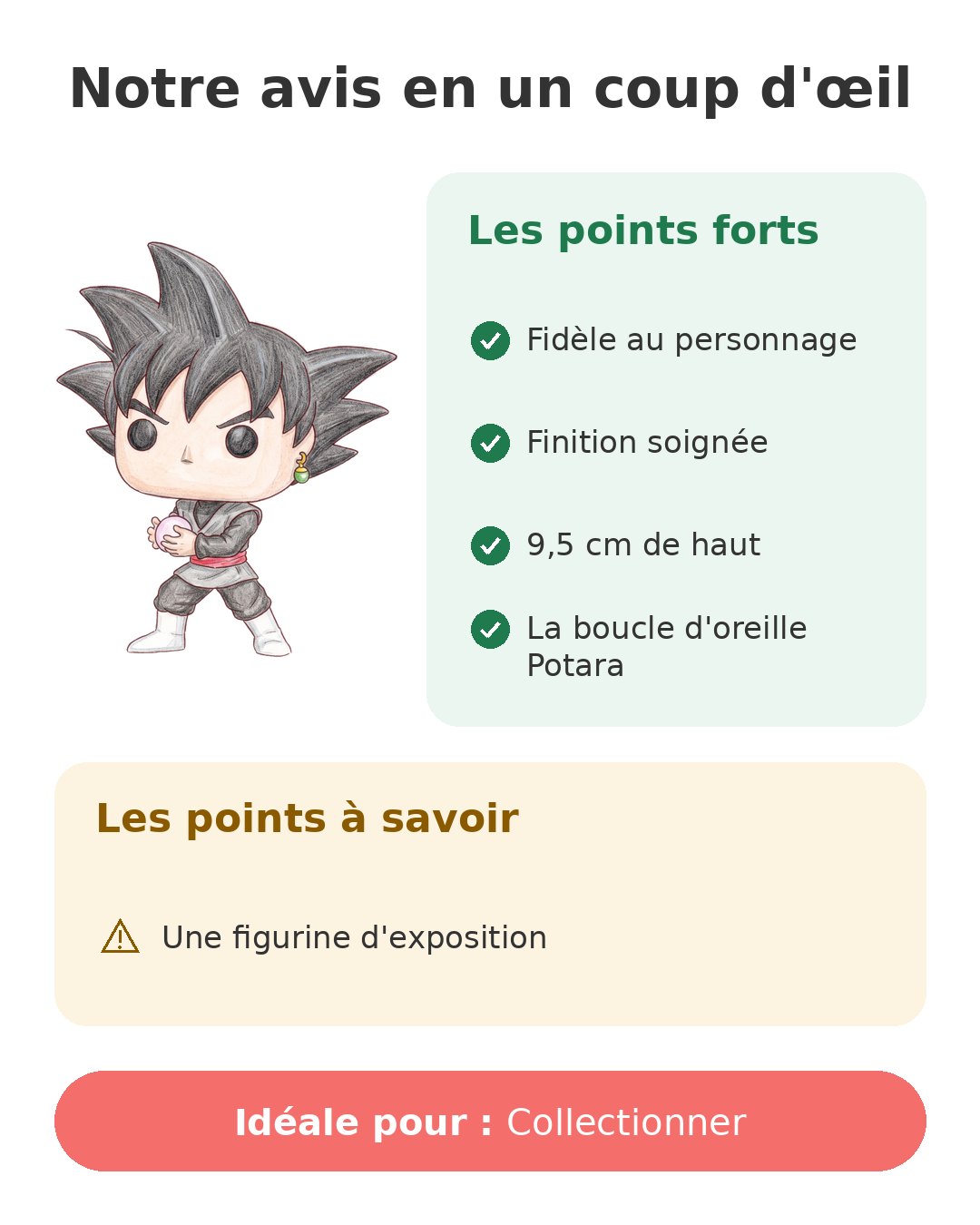Notre avis en un coup d'œil sur Pop Goku Black