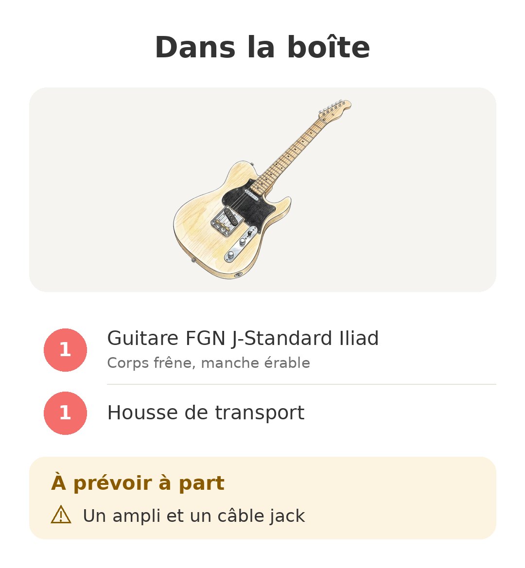 Contenu de la boîte : FGN Iliad