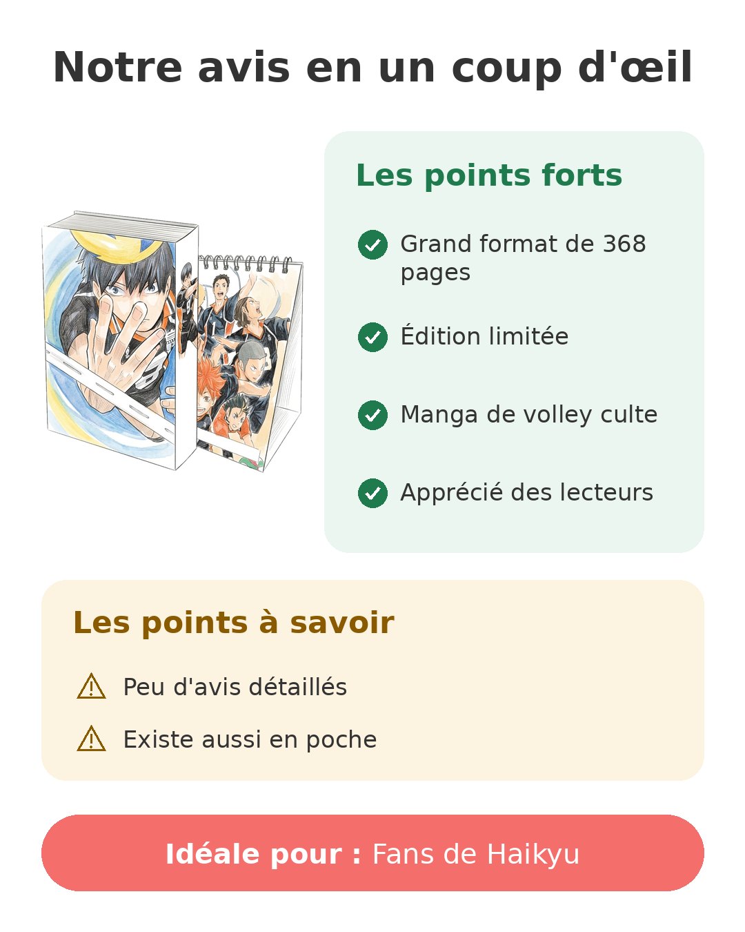Notre avis en un coup d'œil sur Haikyu Smash tome 10