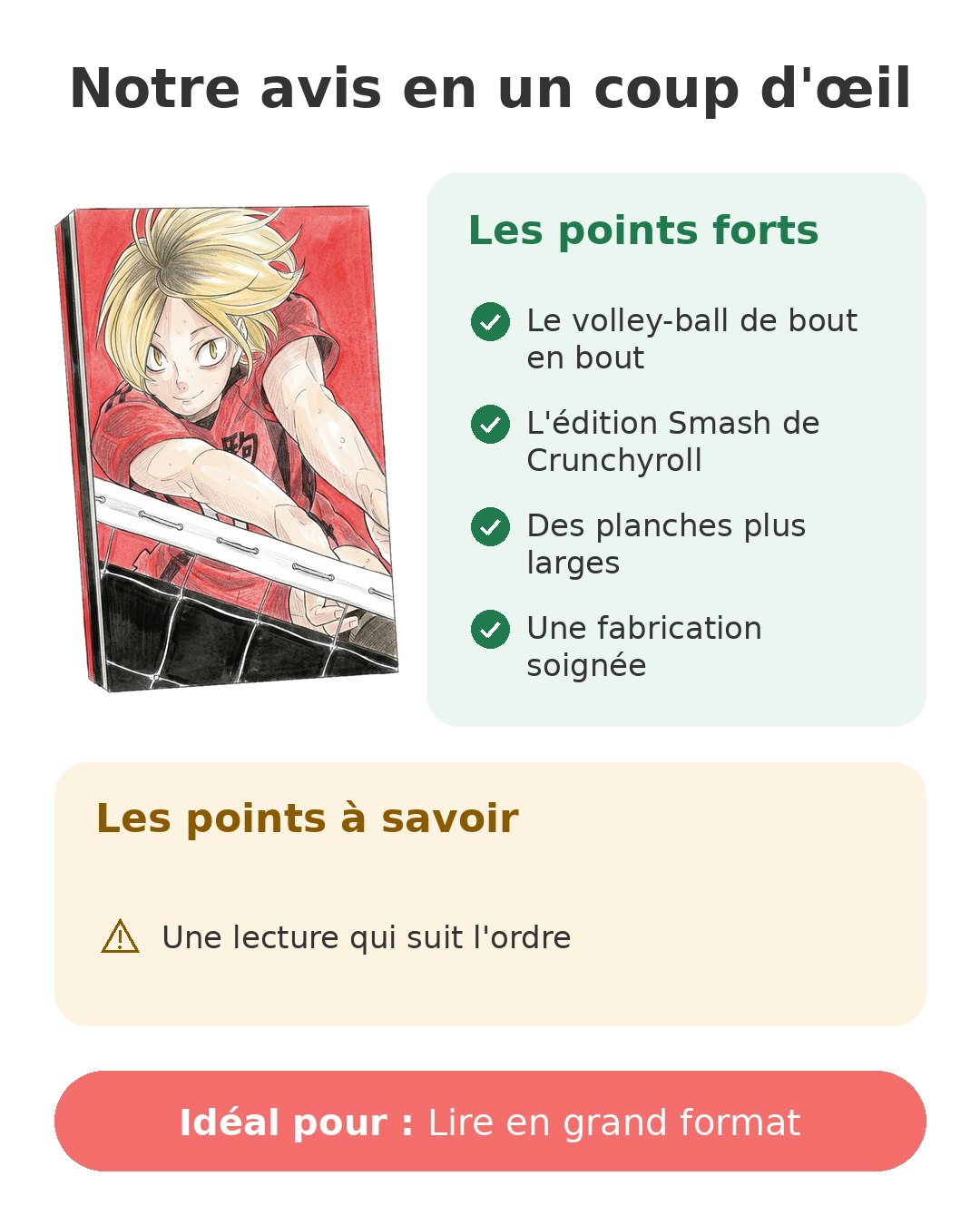 Notre avis en un coup d'œil sur Haikyu!! Smash T15