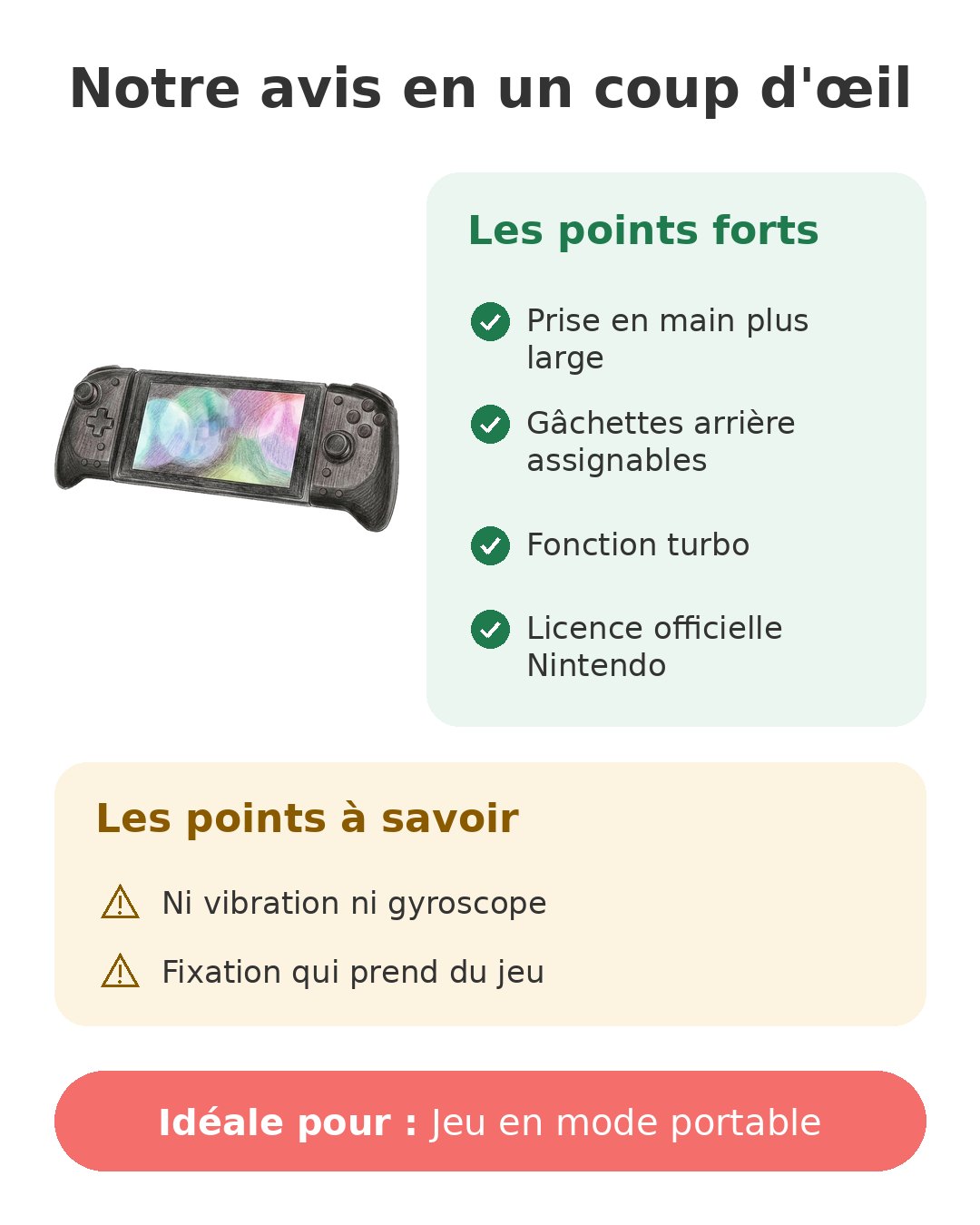 Notre avis en un coup d'œil sur HORI Split Pad Pro