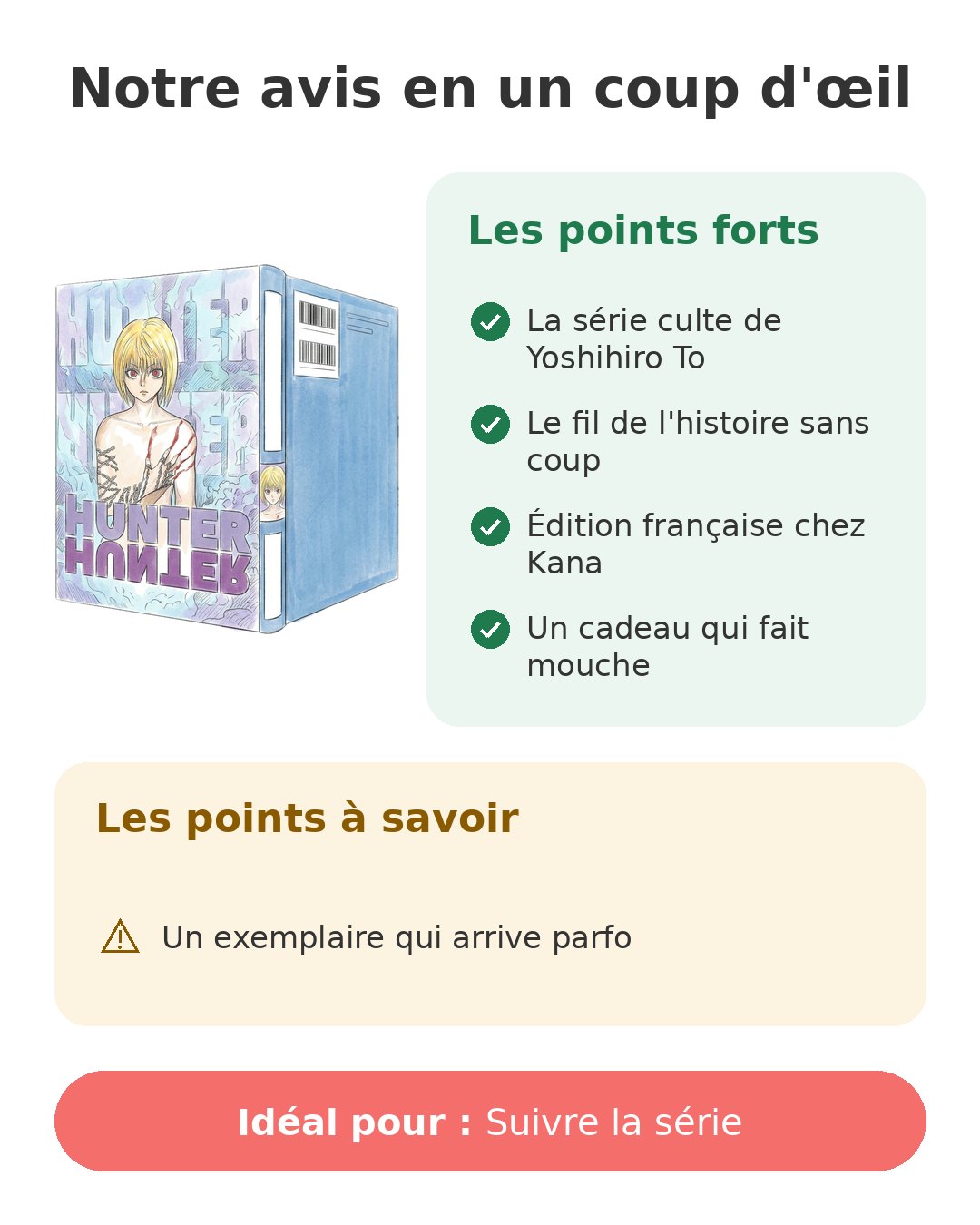 Notre avis en un coup d'œil sur Hunter x Hunter T14