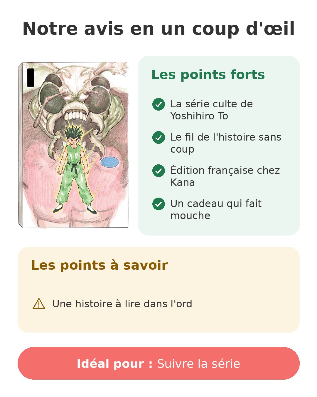 Notre avis en un coup d'œil sur Hunter x Hunter T21