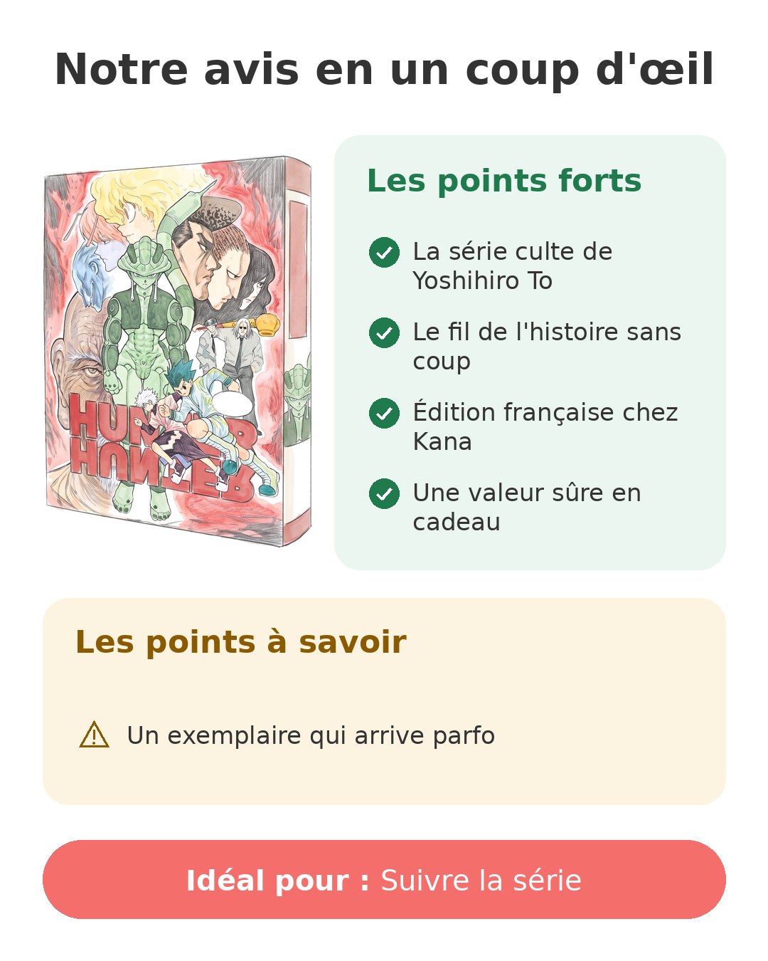 Notre avis en un coup d'œil sur Hunter x Hunter T22