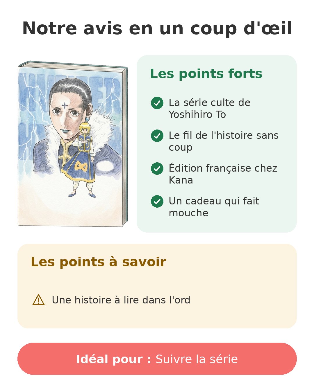 Notre avis en un coup d'œil sur Hunter x Hunter T8
