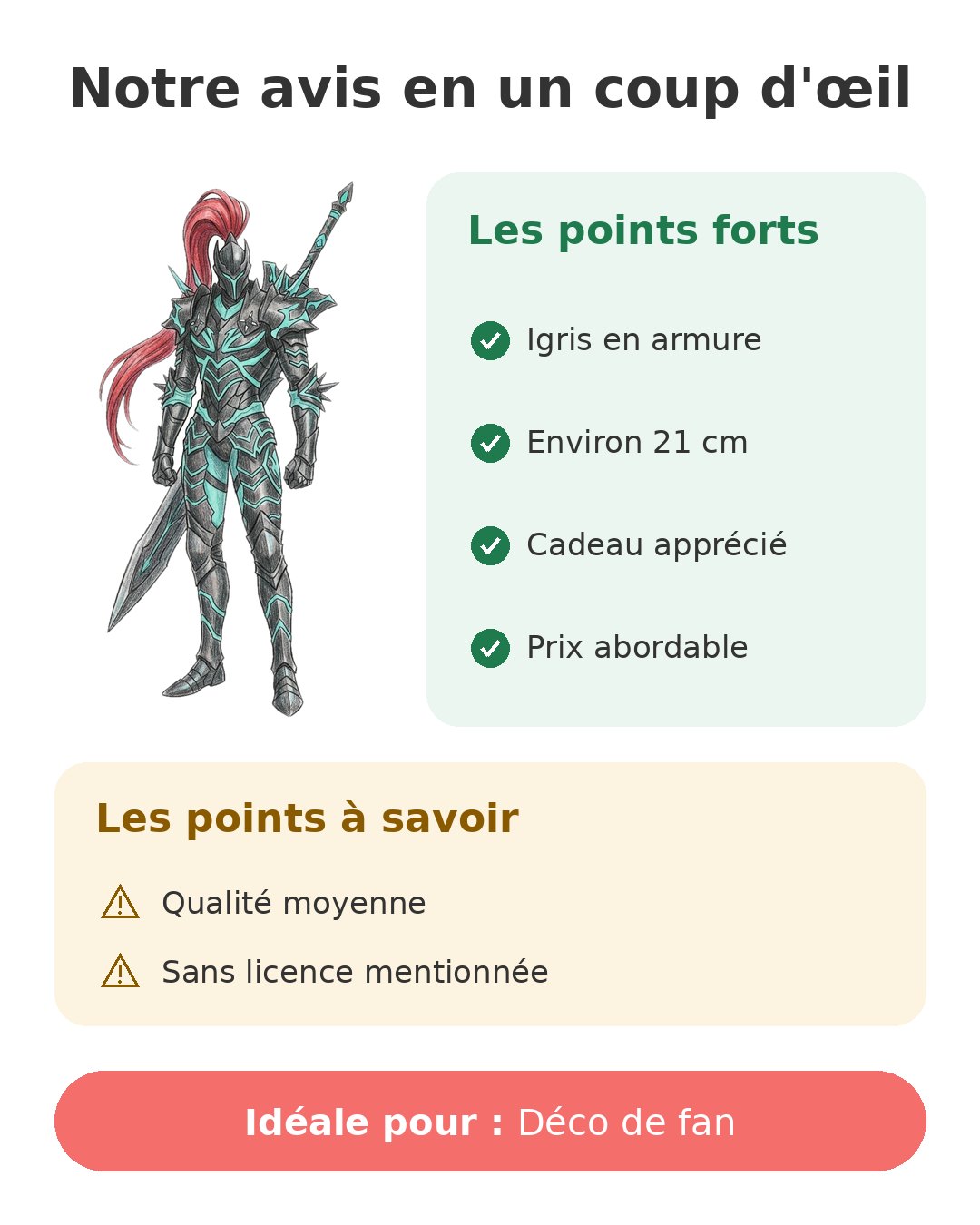 Notre avis en un coup d'œil sur Figurine Igris
