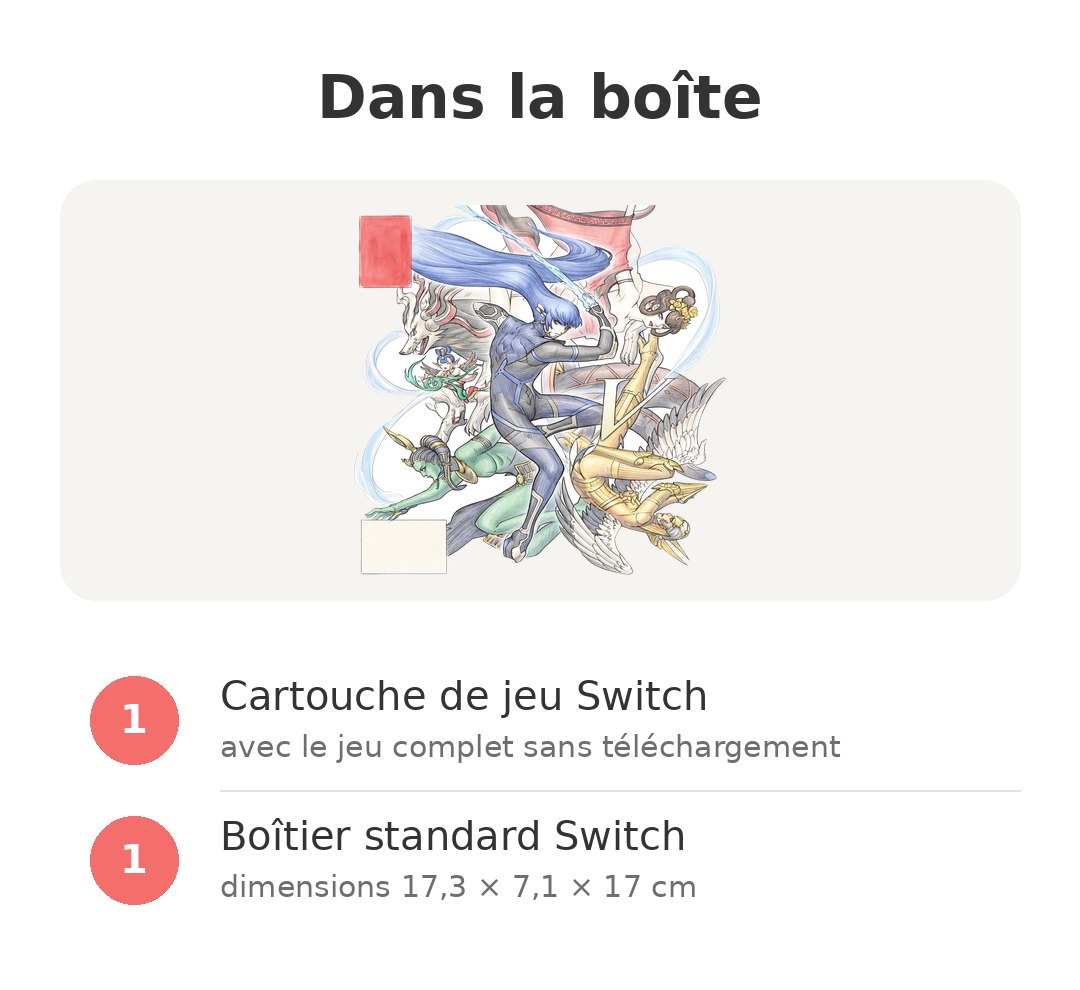 Contenu de la boîte : Shin Megami Tensei V