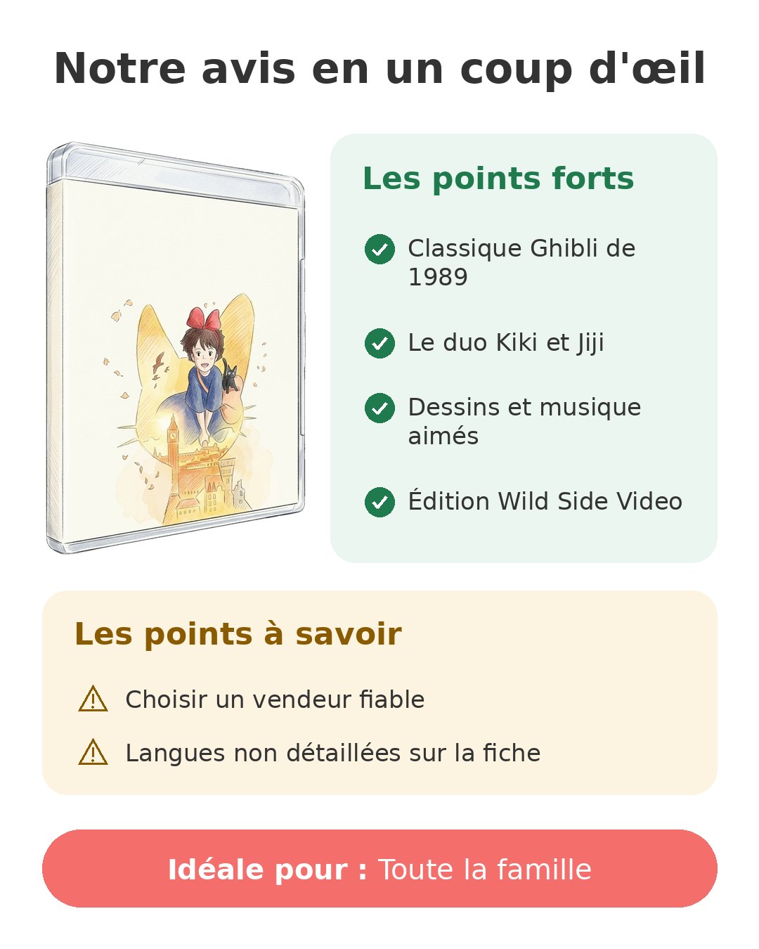 Notre avis en un coup d'œil sur Kiki la sorcière