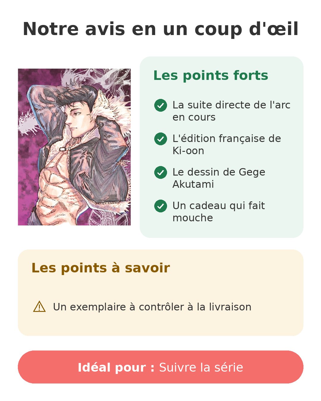 Notre avis en un coup d'œil sur Jujutsu Kaisen T20