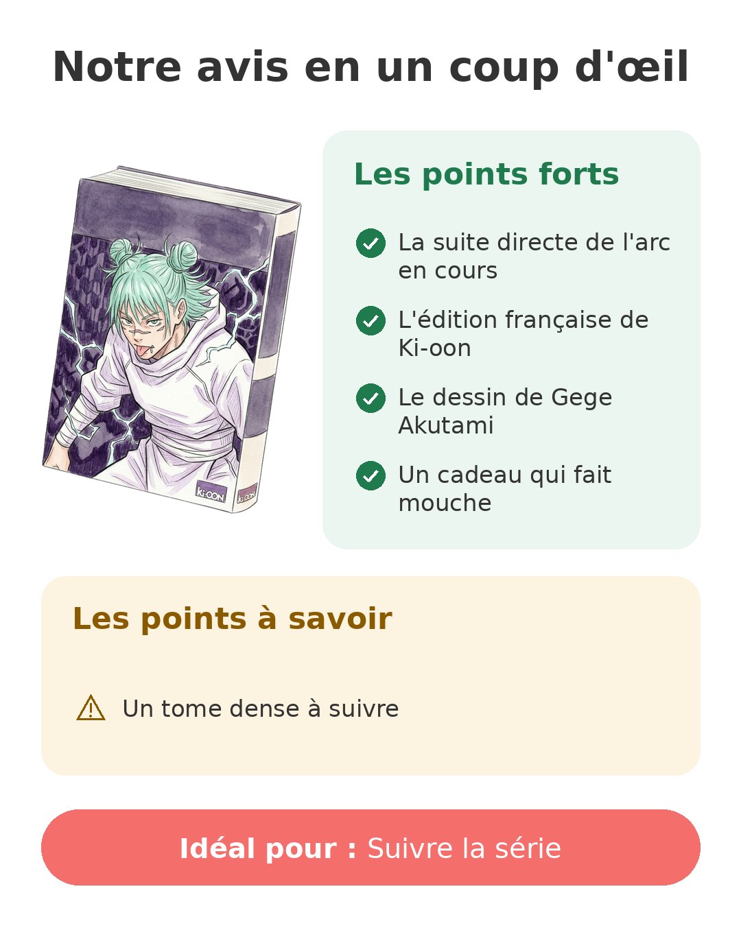 Notre avis en un coup d'œil sur Jujutsu Kaisen T21