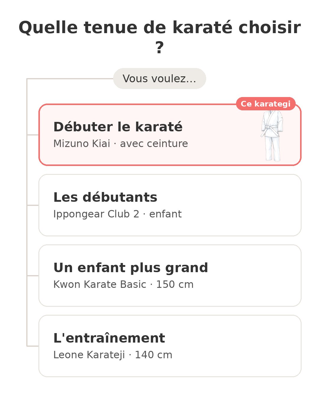 Quel modèle choisir : Karategi Mizuno Kiai et ses concurrents