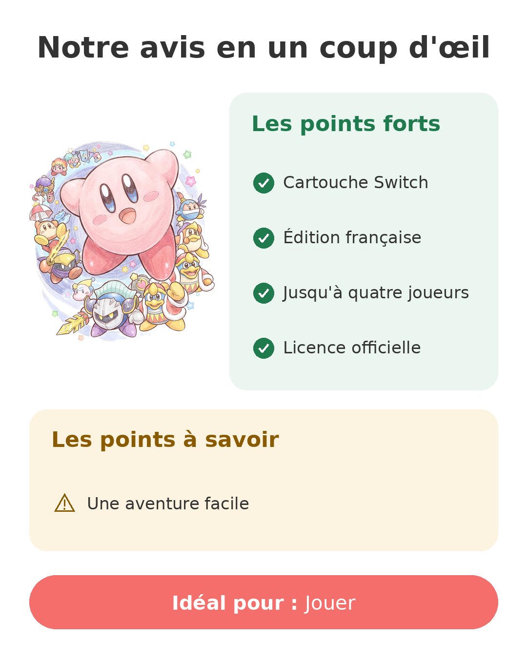 Jeu Switch Kirby Star Allies Notre avis en un coup d'œil sur Kirby Star Allies