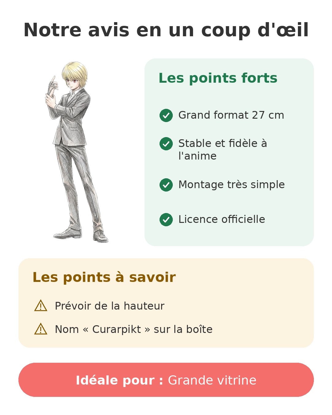 Kurapika Hunter x Hunter en grande figurine Grandista Notre avis en un coup d'œil sur Kurapika Grandista