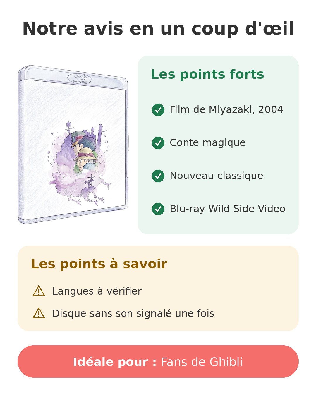 Notre avis en un coup d'œil sur Château ambulant BD