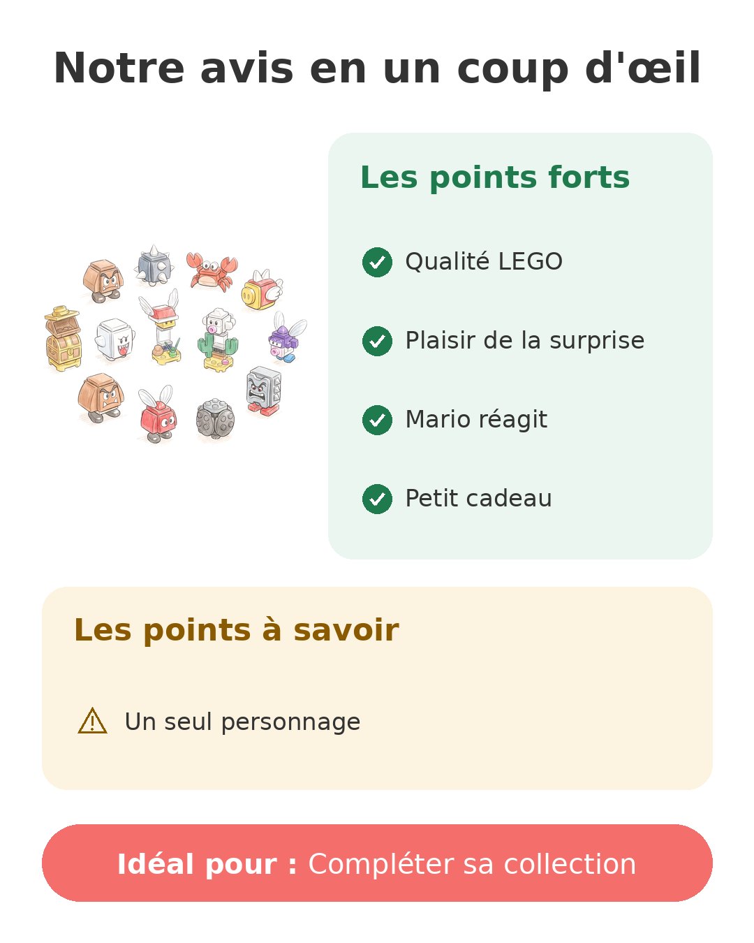 Notre avis en un coup d'œil sur LEGO 71386