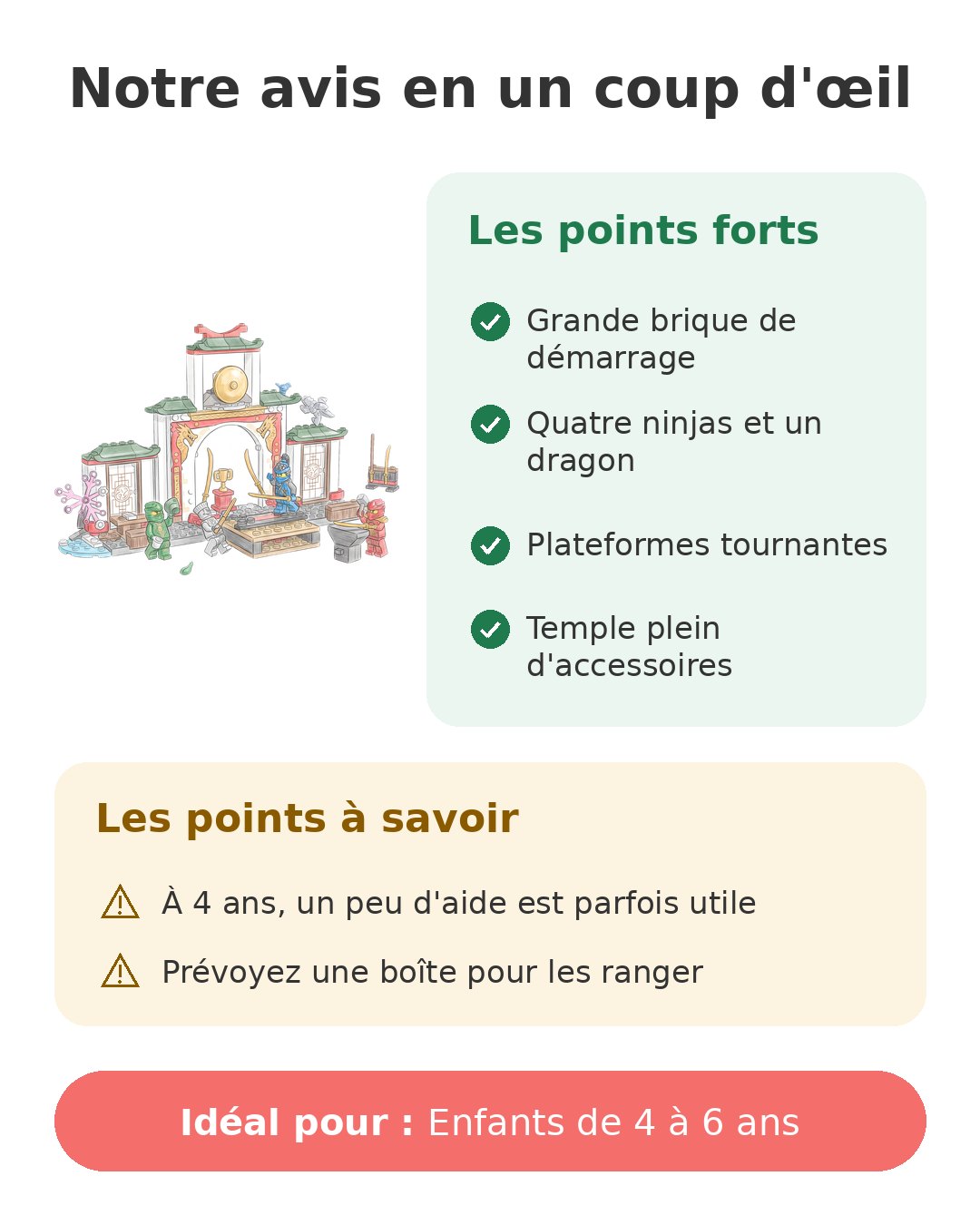 Notre avis en un coup d'œil sur Temple de Spinjitzu