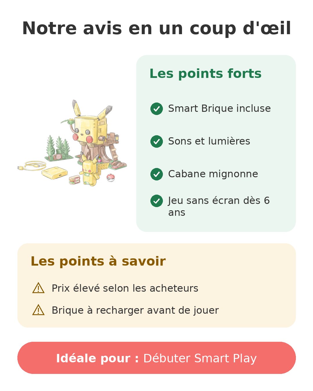 Notre avis en un coup d'œil sur LEGO Pikachu cabane