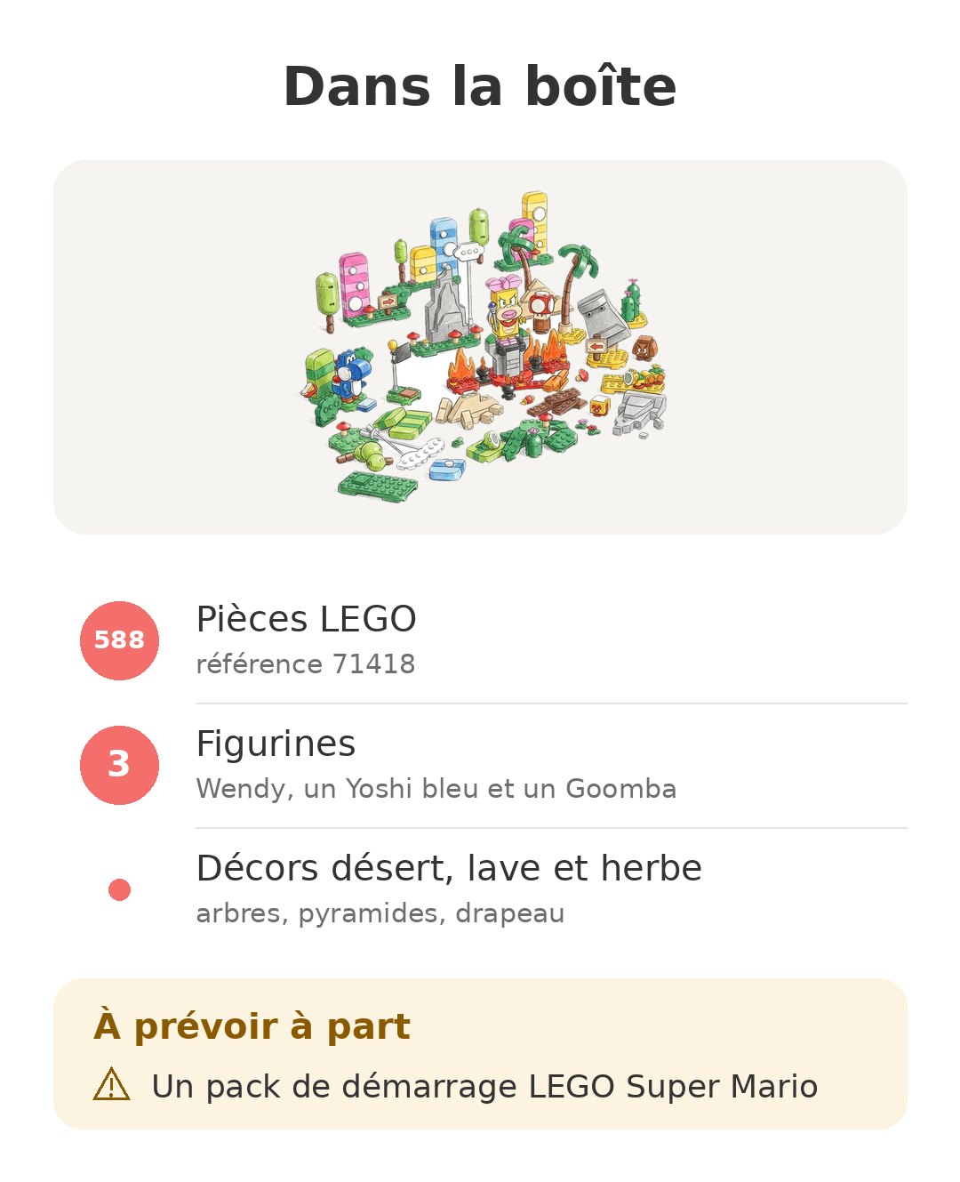 Contenu de la boîte : Boîte à outils Mario