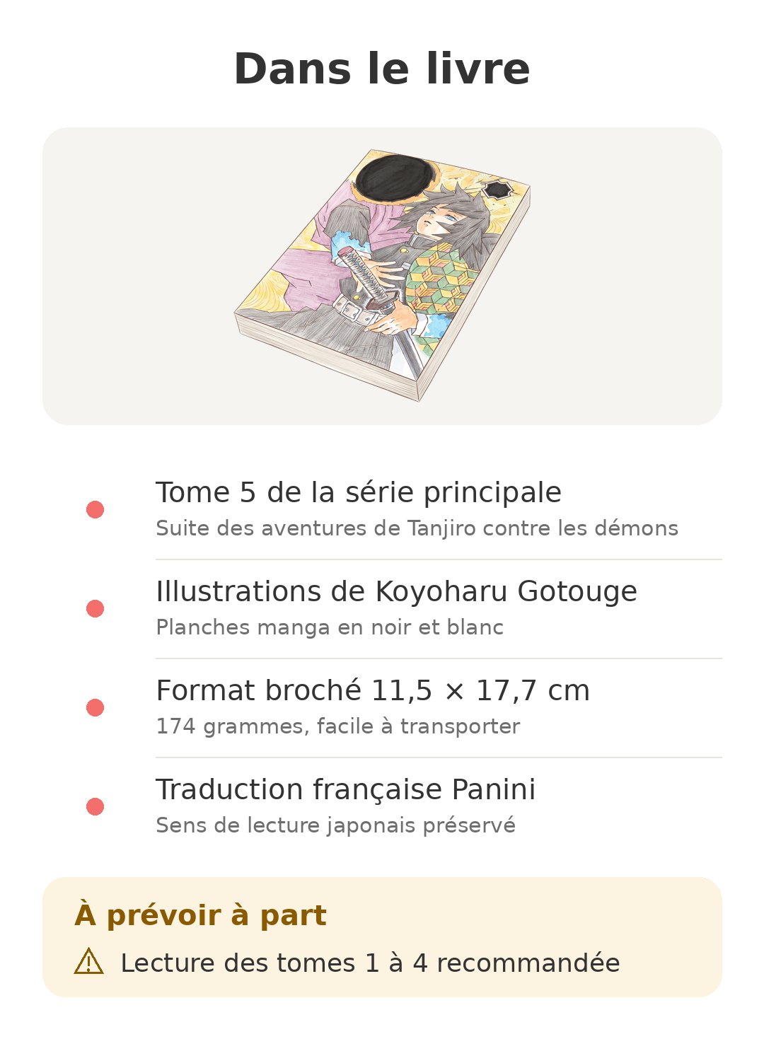 Contenu de la boîte : Demon Slayer tome 5