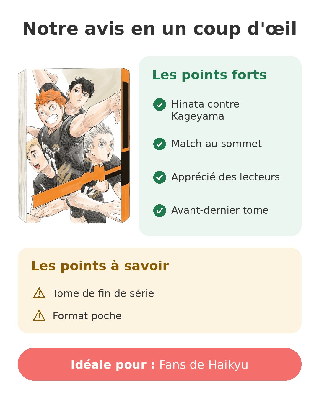 Haikyu les As du volley tome 44 en manga poche Notre avis en un coup d'œil sur Haikyu tome 44