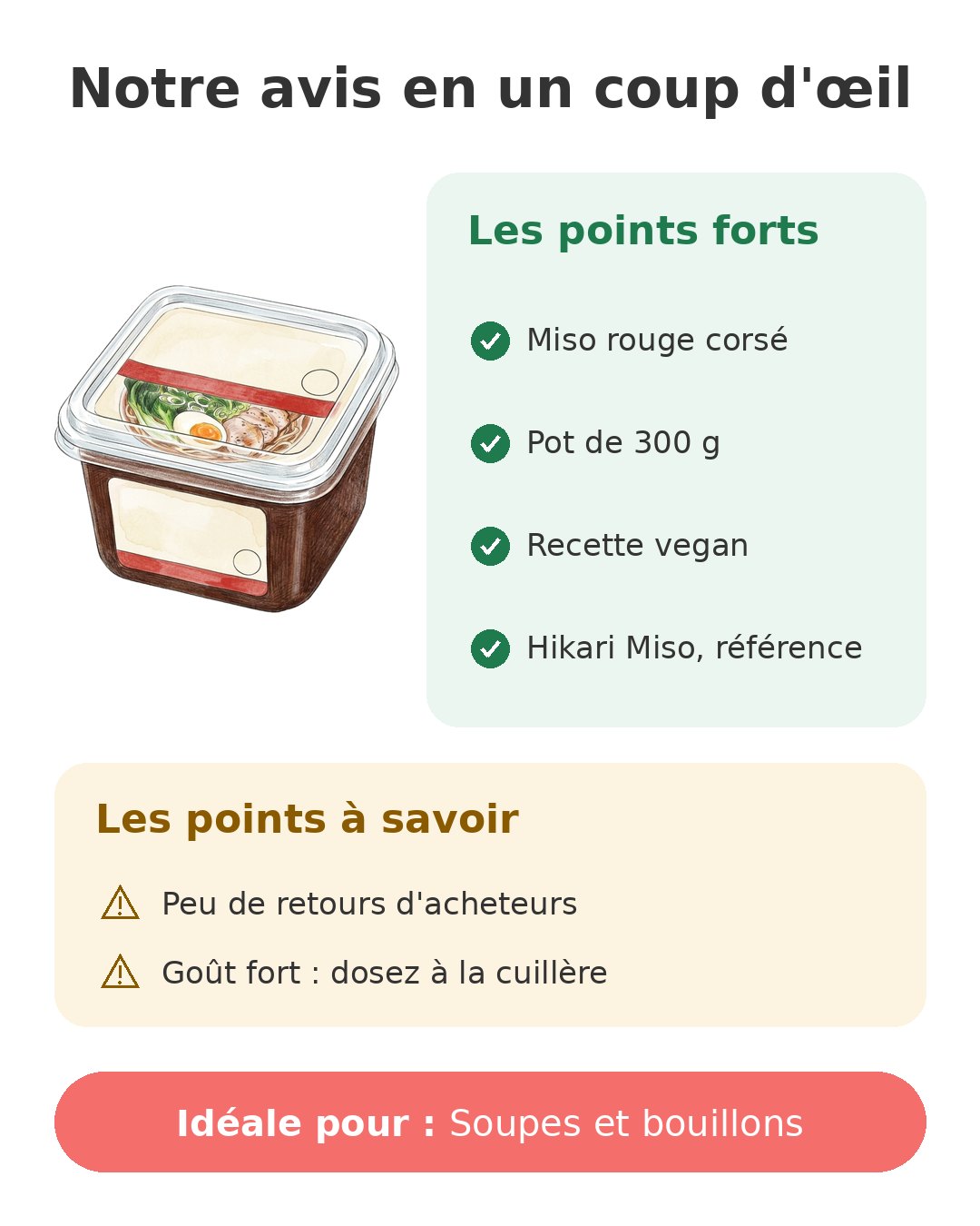 Notre avis en un coup d'œil sur Aka miso rouge 300 g
