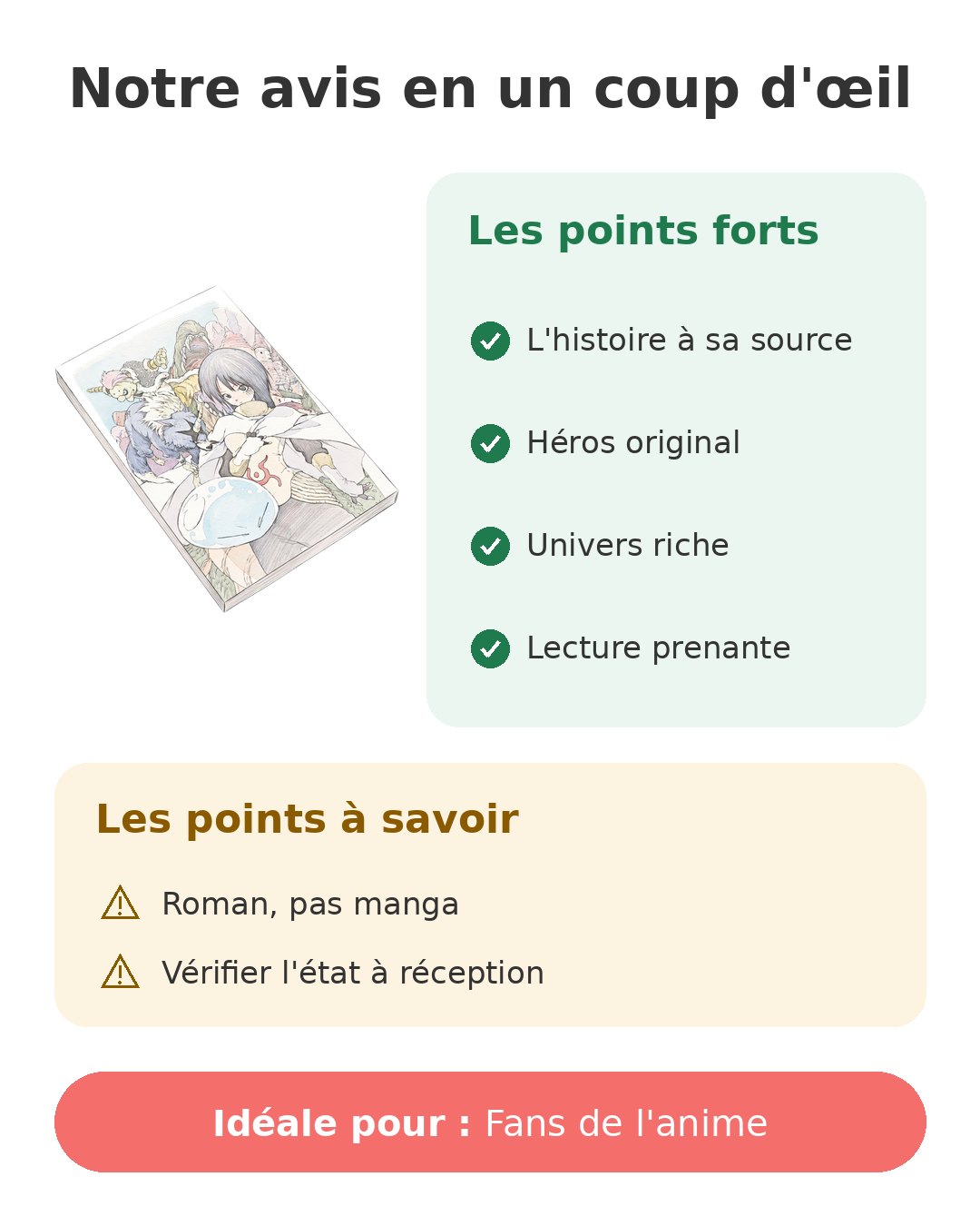 Notre avis en un coup d'œil sur Slime tome 1