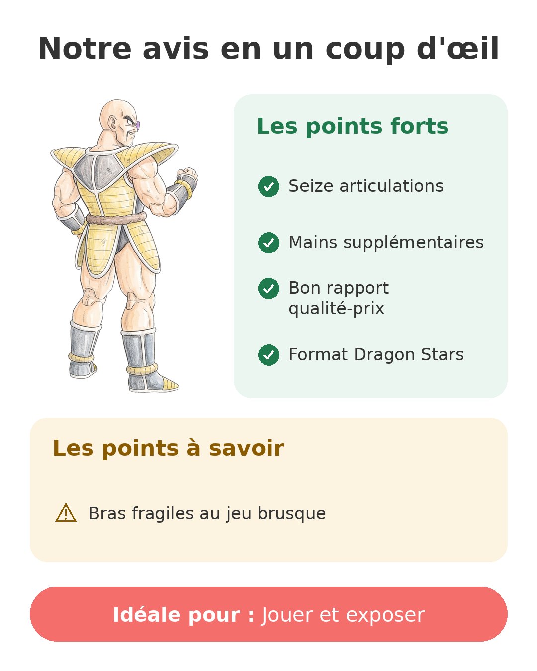 Notre avis en un coup d'œil sur Nappa Dragon Stars
