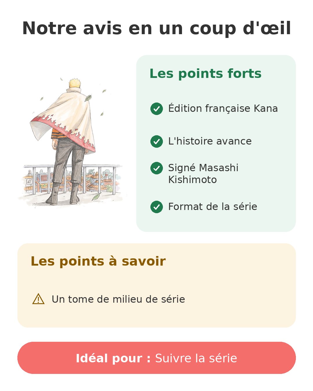Notre avis en un coup d'œil sur Naruto 36
