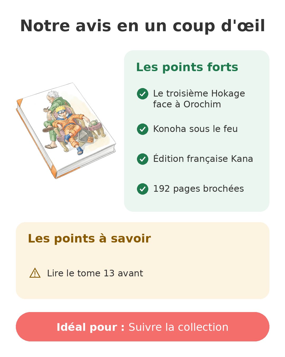 Notre avis en un coup d'œil sur Naruto T14