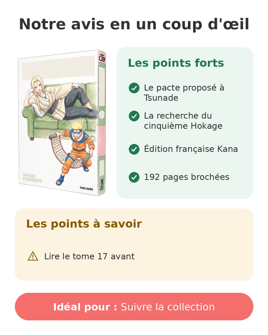 Notre avis en un coup d'œil sur Naruto T18