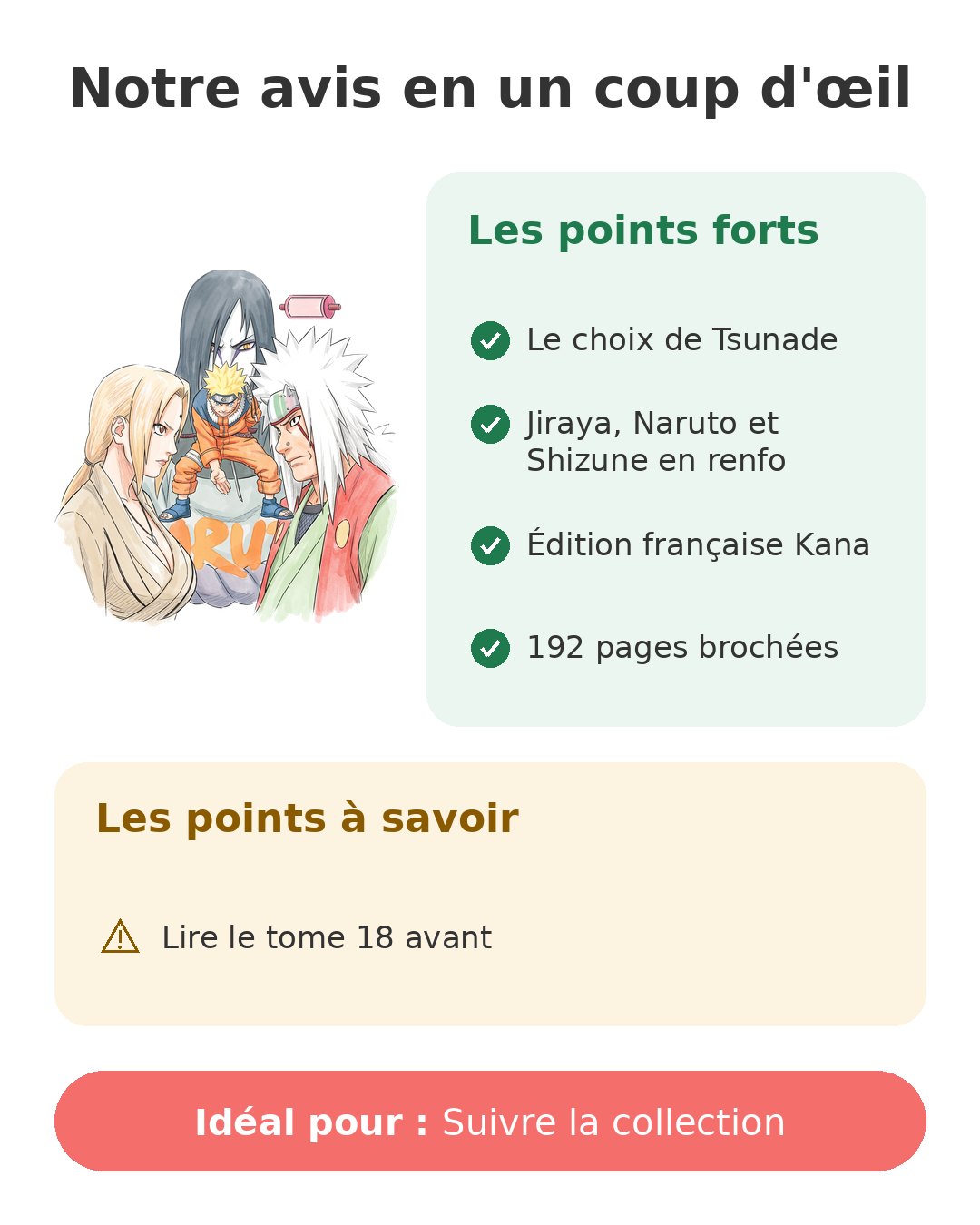 Notre avis en un coup d'œil sur Naruto T19