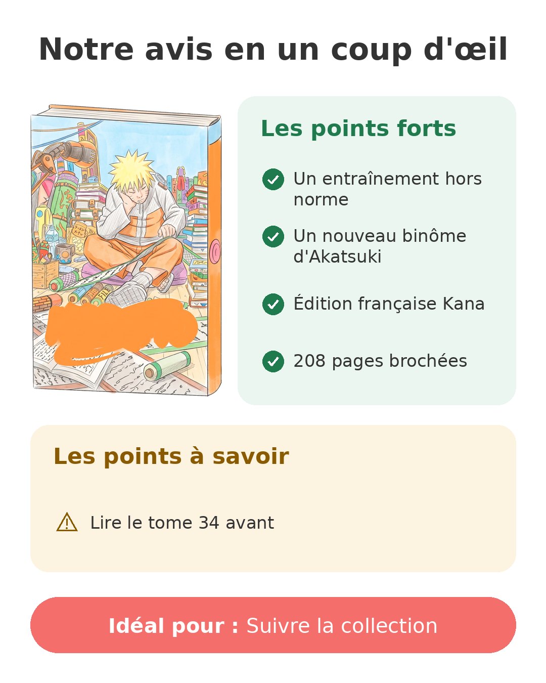 Notre avis en un coup d'œil sur Naruto T35