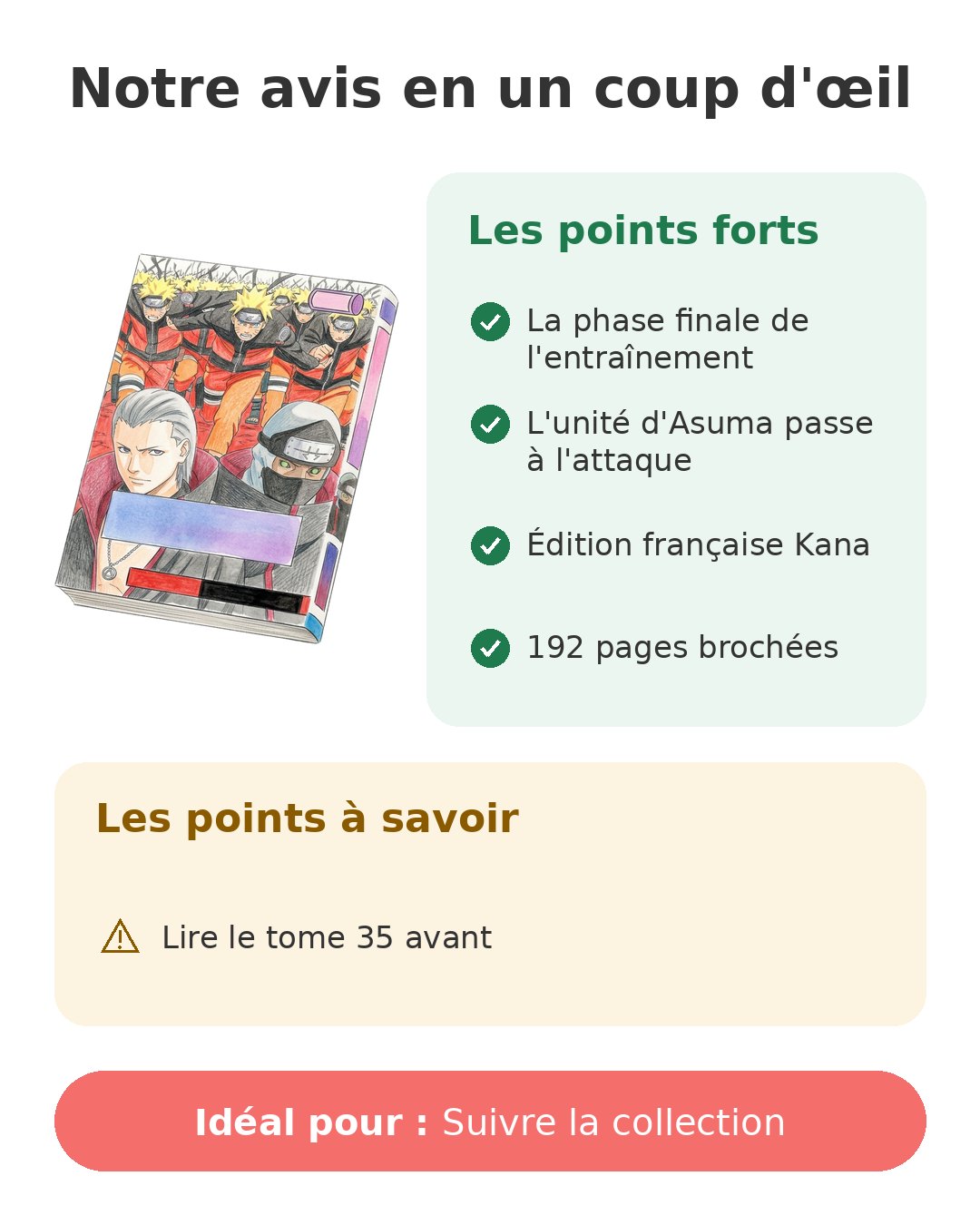 Notre avis en un coup d'œil sur Naruto T36