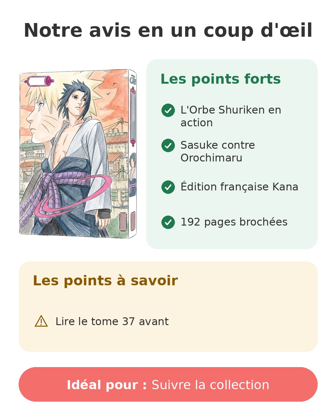 Notre avis en un coup d'œil sur Naruto T38