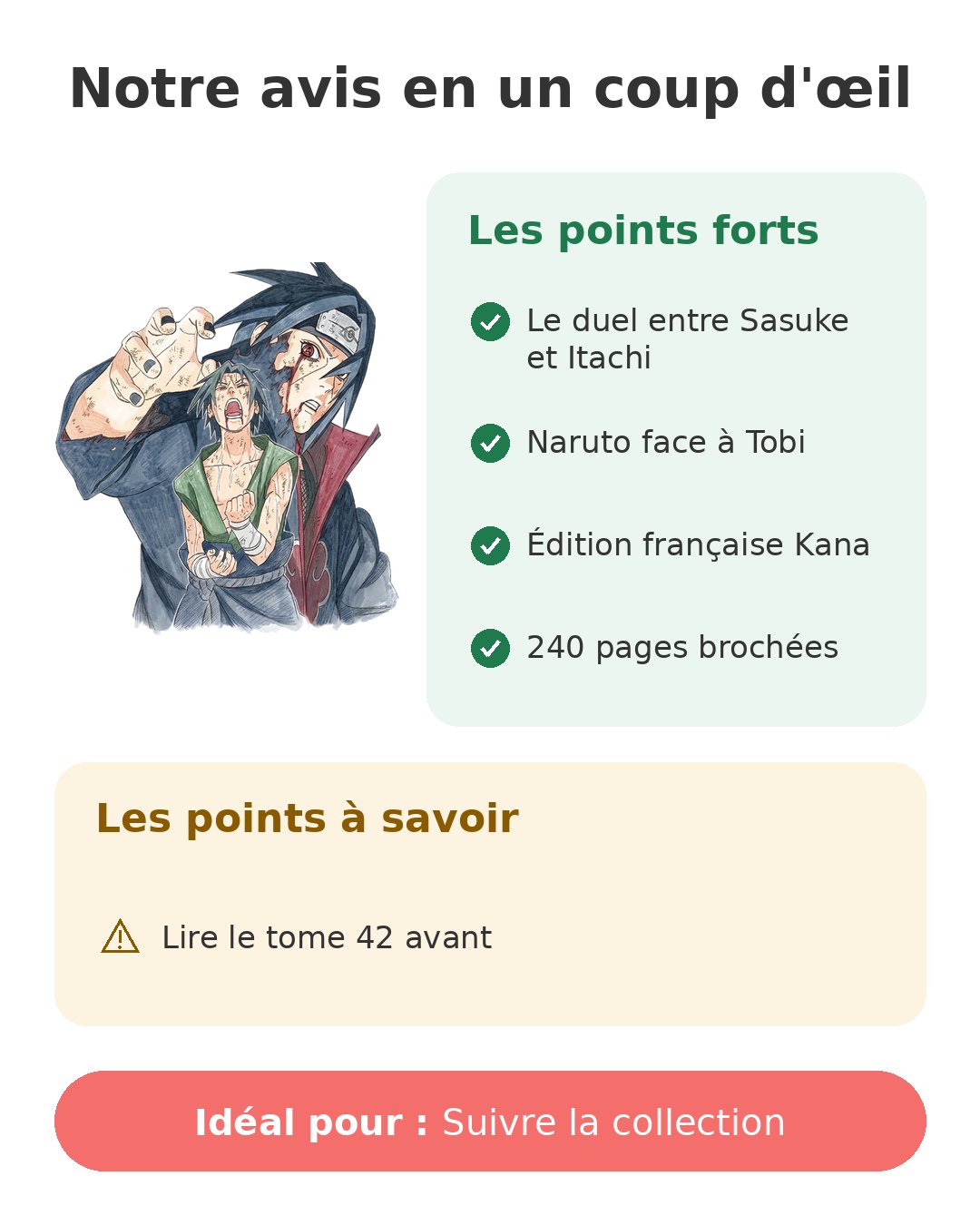 Notre avis en un coup d'œil sur Naruto T43
