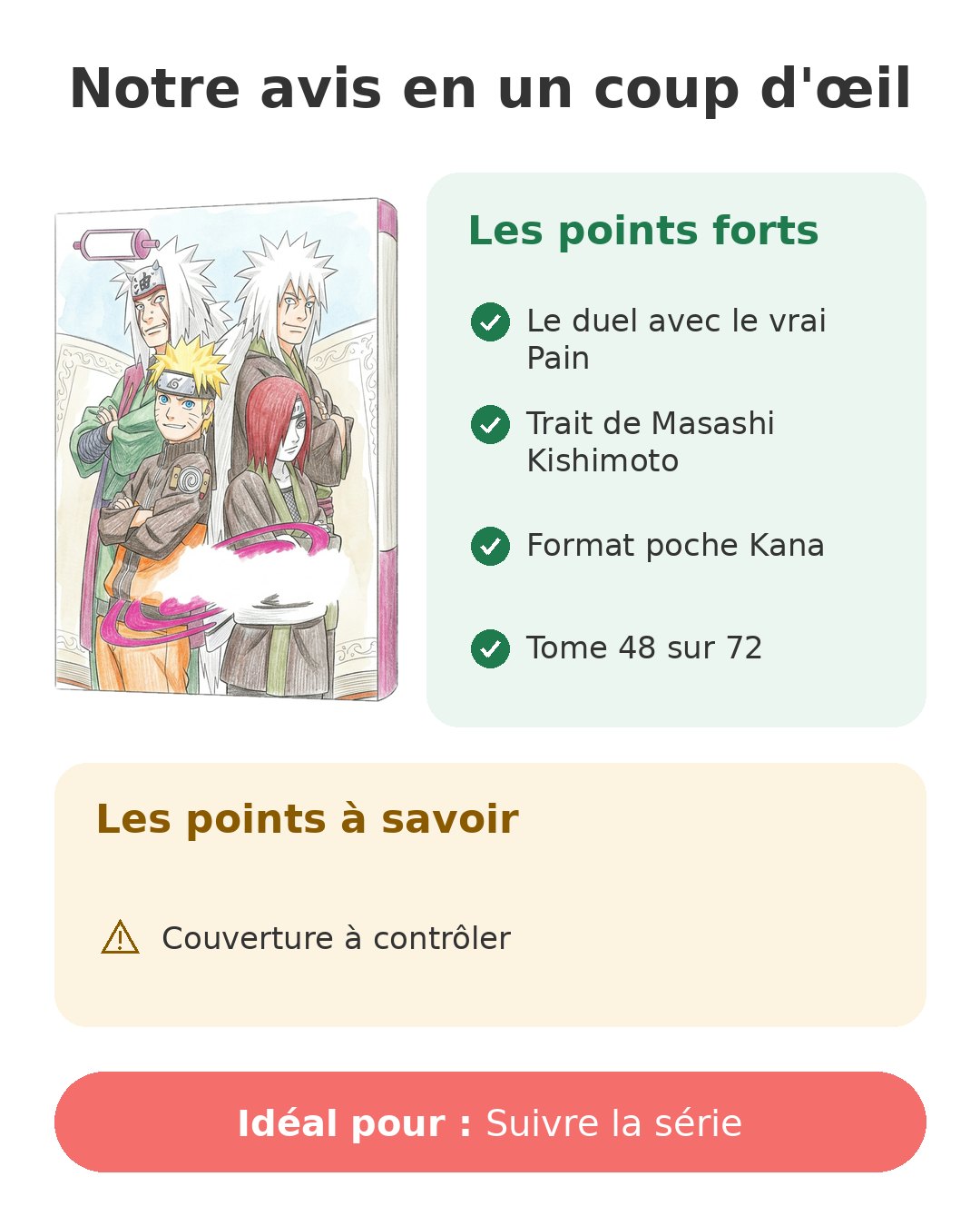 Notre avis en un coup d'œil sur Naruto T48