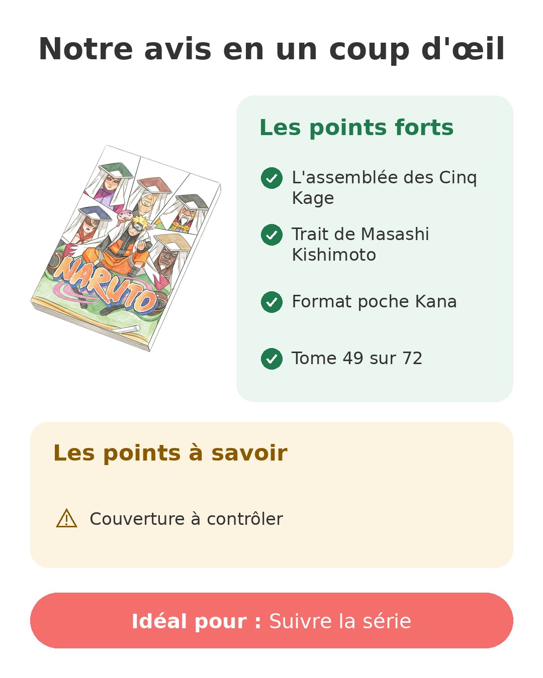 Naruto - Tome 49 Notre avis en un coup d'œil sur Naruto T49
