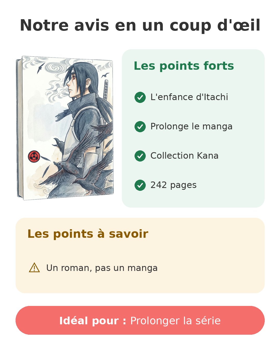 Notre avis en un coup d'œil sur Naruto roman T5