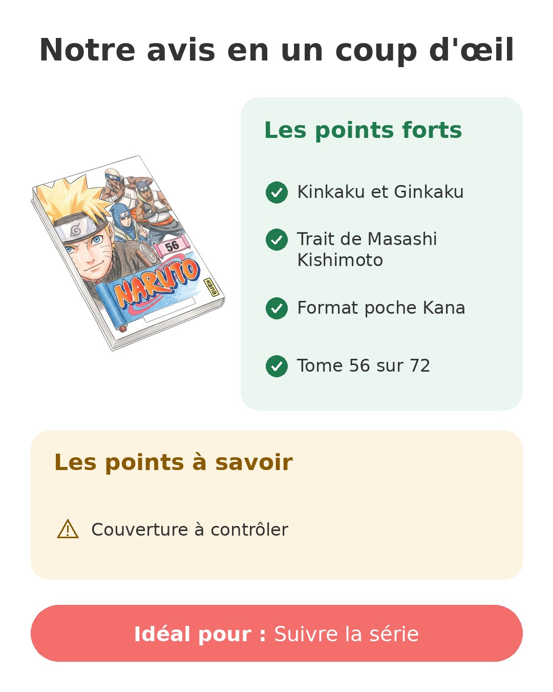 Notre avis en un coup d'œil sur Naruto T56