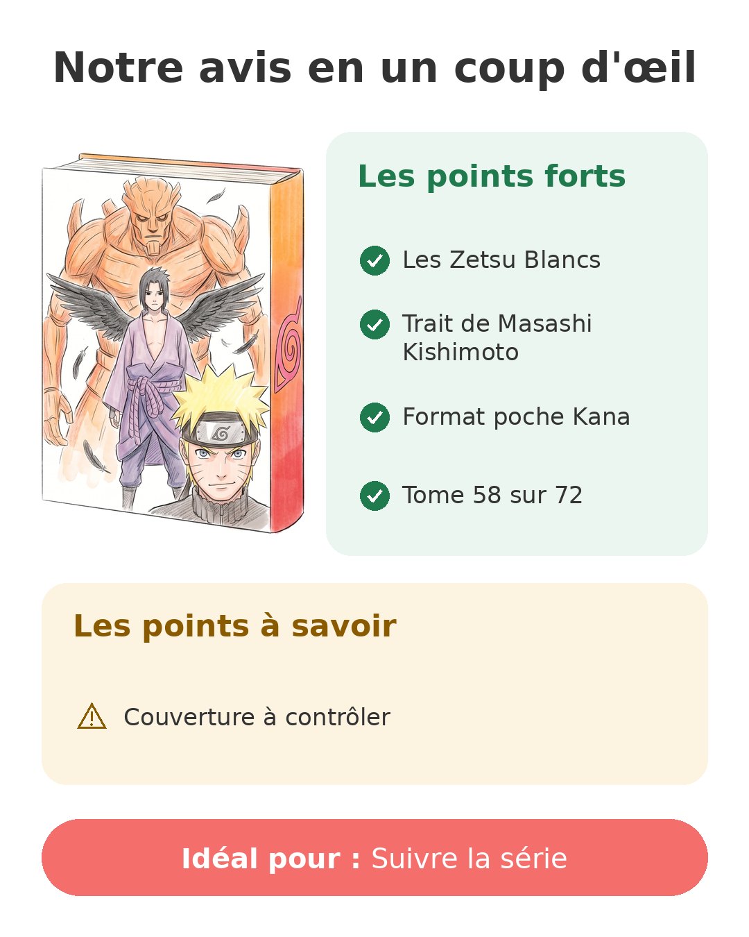 Naruto - Tome 58 Notre avis en un coup d'œil sur Naruto T58