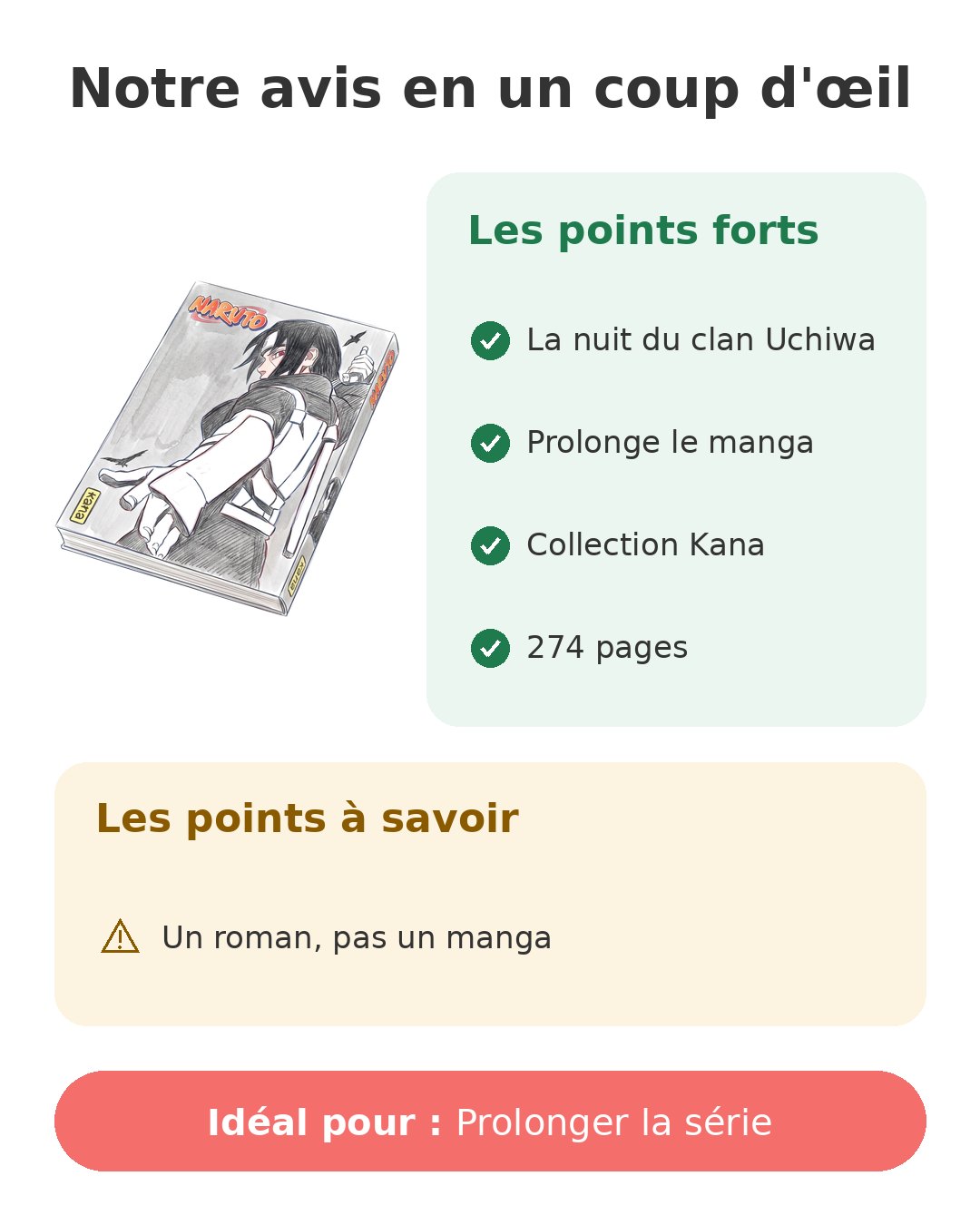 Notre avis en un coup d'œil sur Naruto roman T6