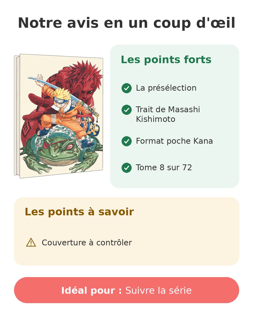 Notre avis en un coup d'œil sur Naruto T8
