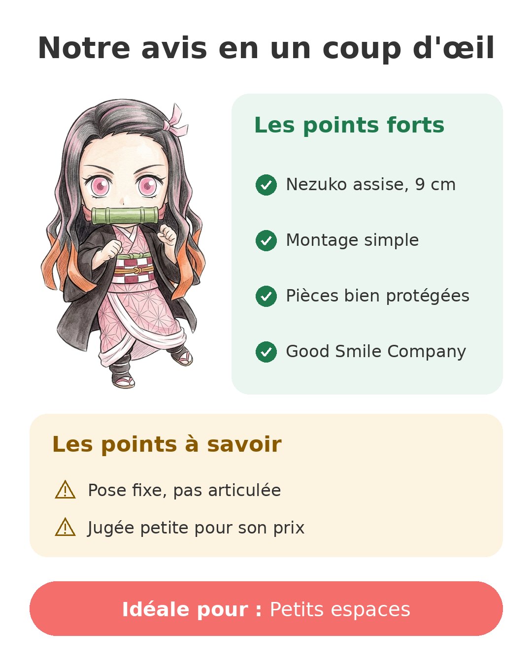 Notre avis en un coup d'œil sur Swacchao Nezuko