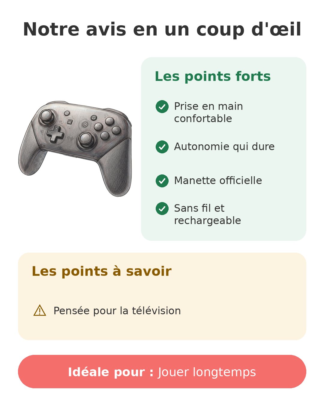 Notre avis en un coup d'œil sur Switch Pro