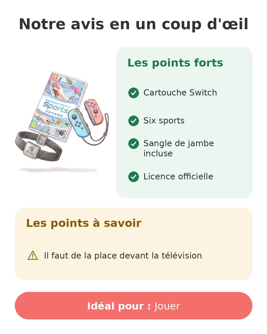 Notre avis en un coup d'œil sur Switch Sports
