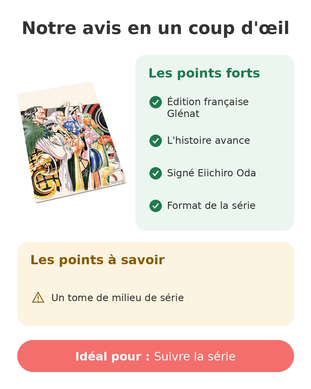 One Piece - Tome 21 Nico Robin Notre avis en un coup d'œil sur One Piece 21